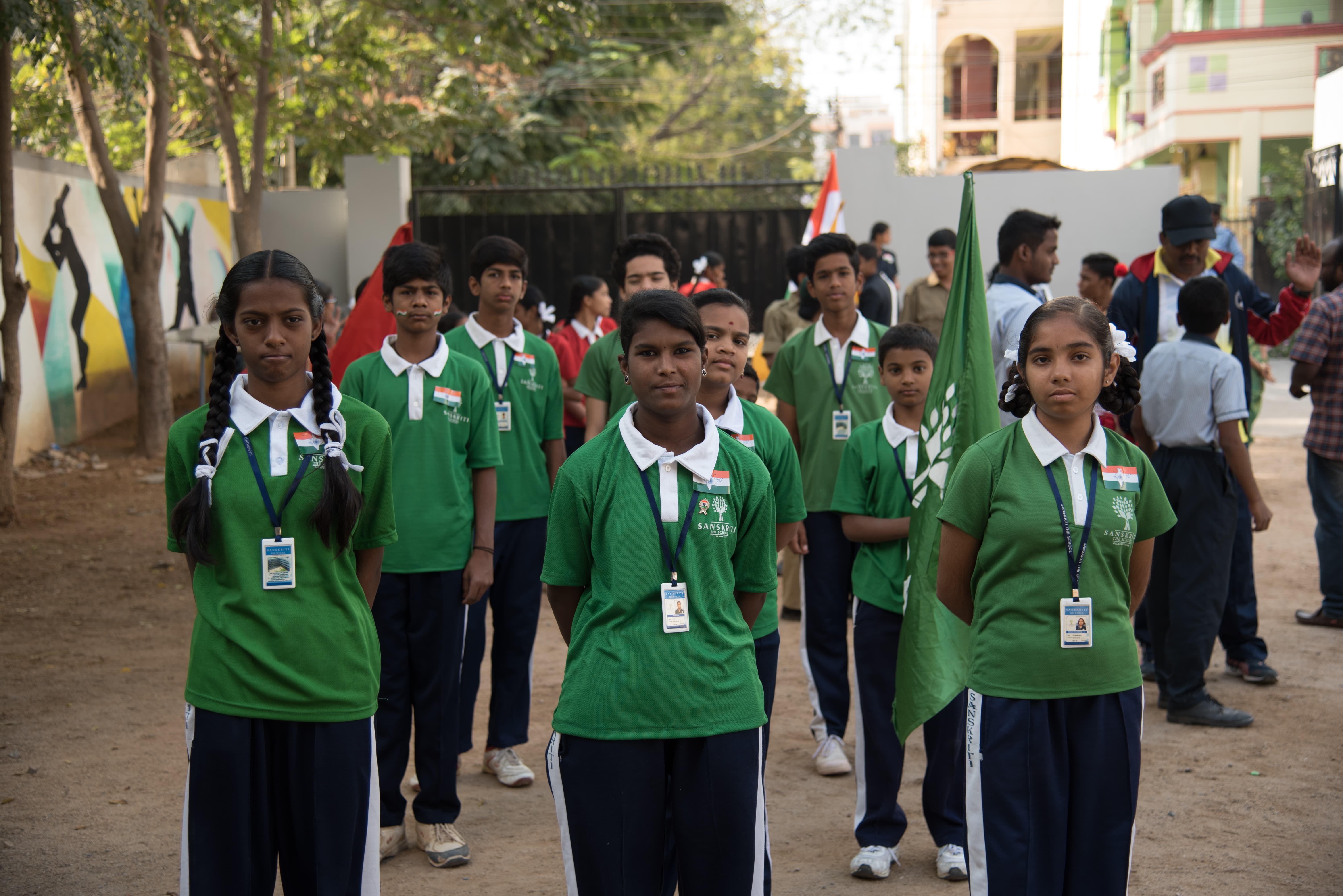 Image of Indian School Girl Wearing School Uniform-UM475161-Picxy